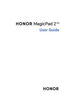 Honor Magic Pad2 manual. Tablet Instructions.